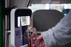 Close Up RideSource Fare Reader with Umo App