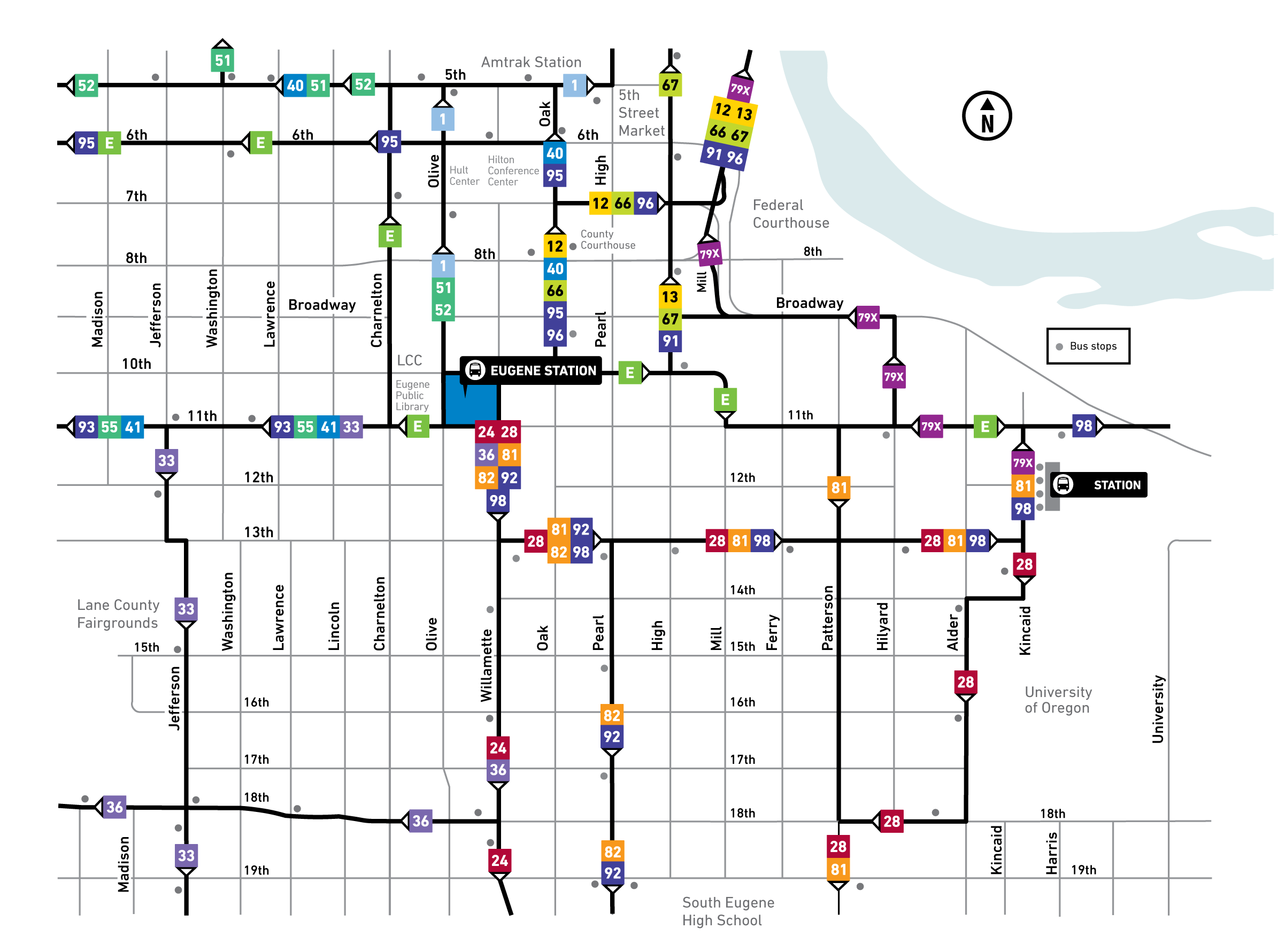 Routing from Eugene Station