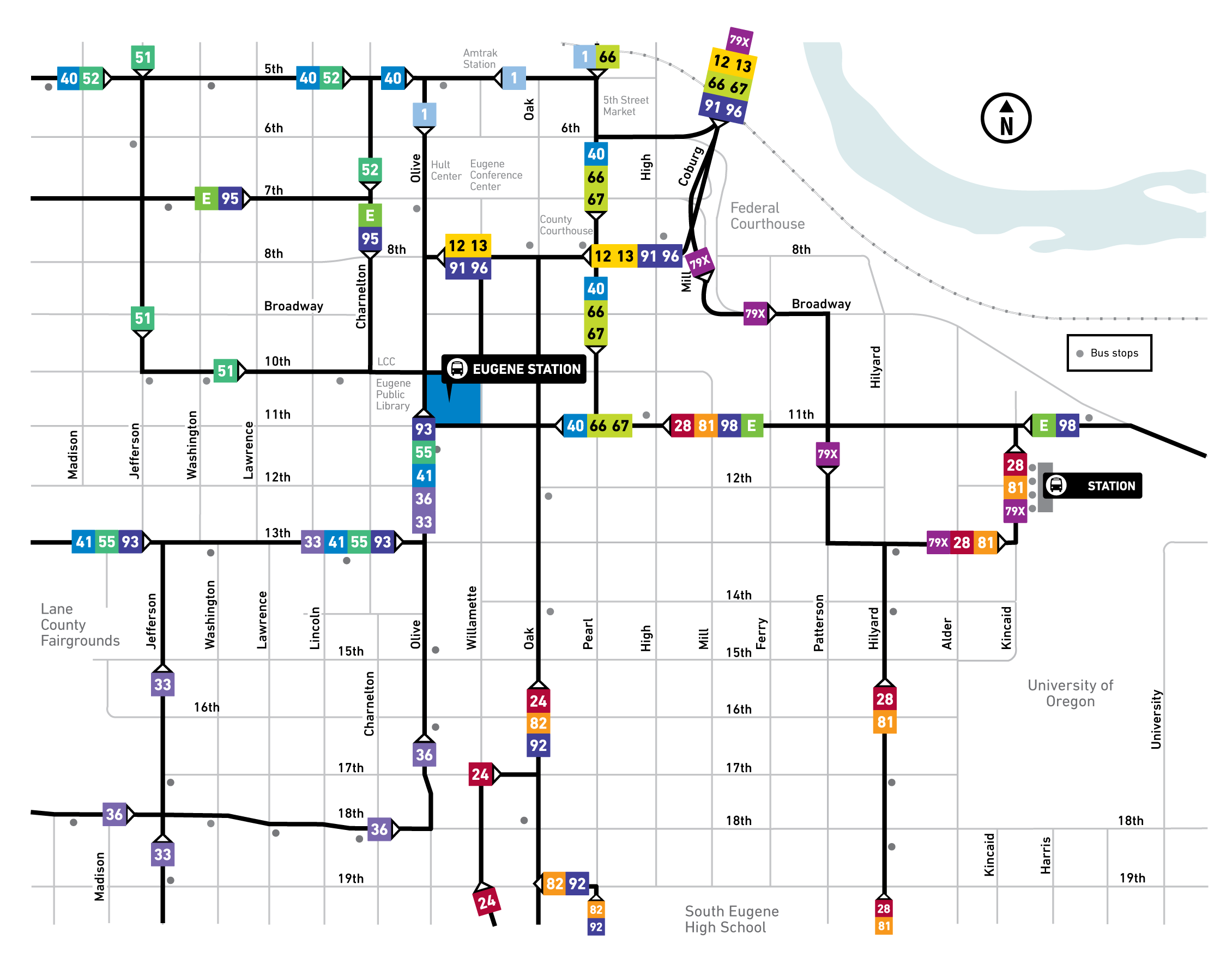 Routing to Eugene Station